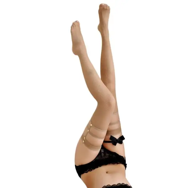 Чулки Sagace женские выше колена пикантные кружевные чулки до бедра с заклепками