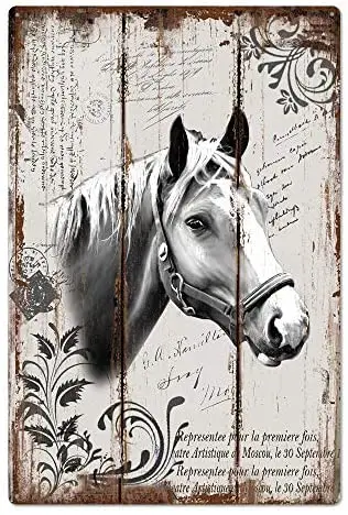 

Оригинальный ретро дизайн лошади оловянные металлические знаки настенное искусство | Толстая жесть печать плакат настенное украшение