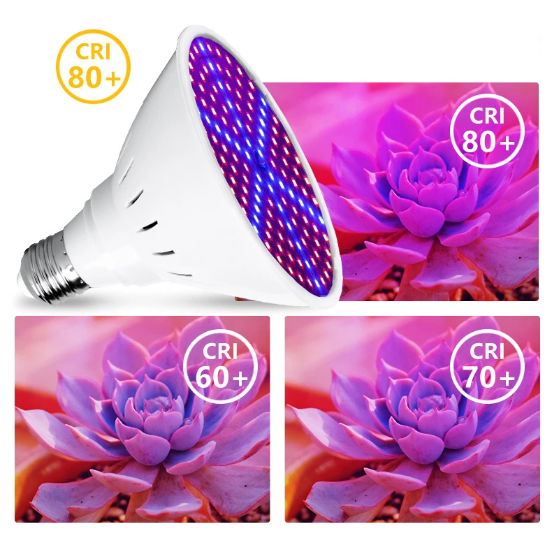 Светодиодный светильник для растений 220 В светодиодный выращивания E27 красный и