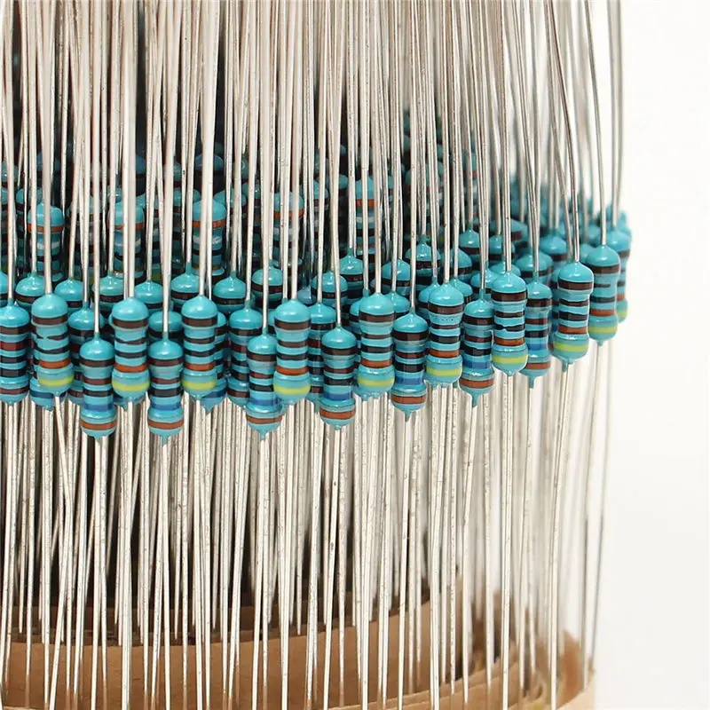 2000 шт./лот 100 значений 1/4 Вт 1 м металлический пленочный резистор набор в