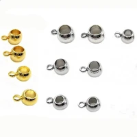 10pcslot hole size 33 545mm gold color stainless steel loose spacer charm beads for diy bracelets jewelry making findings