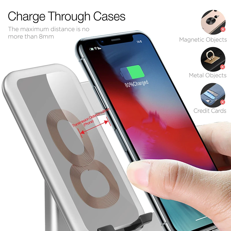

3 in 1 Qi Wireless Charger Stand For iPhone 11 Xr Xs Fast Wireless Charging for Apple Watch iWatch 5 4 3 2 1 for AirPods 1 2 pro