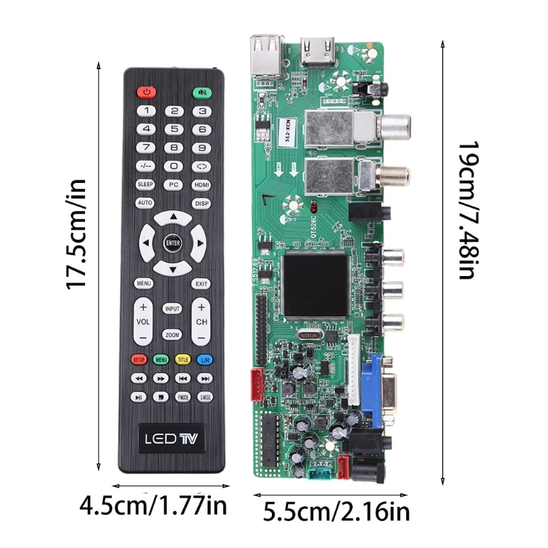 DVB-S2 DVB-T2 DVB-C Digital Signal ATV Maple Driver LCD Remote Control Board Launcher Universal Dual USB Media QT526C T. | Электроника