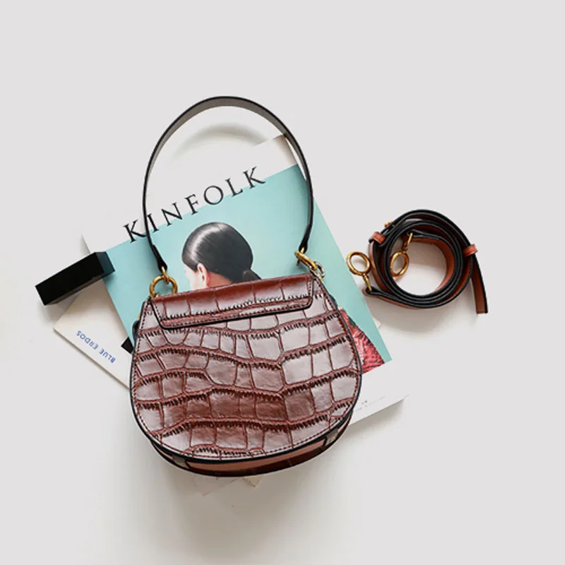 women leather shoulder bag Women bag Genuine leather luxury brand design messenger bag women