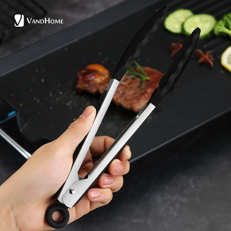 Силиконовые щипцы для барбекю термостойкие антипригарные салата хлеба пищевые