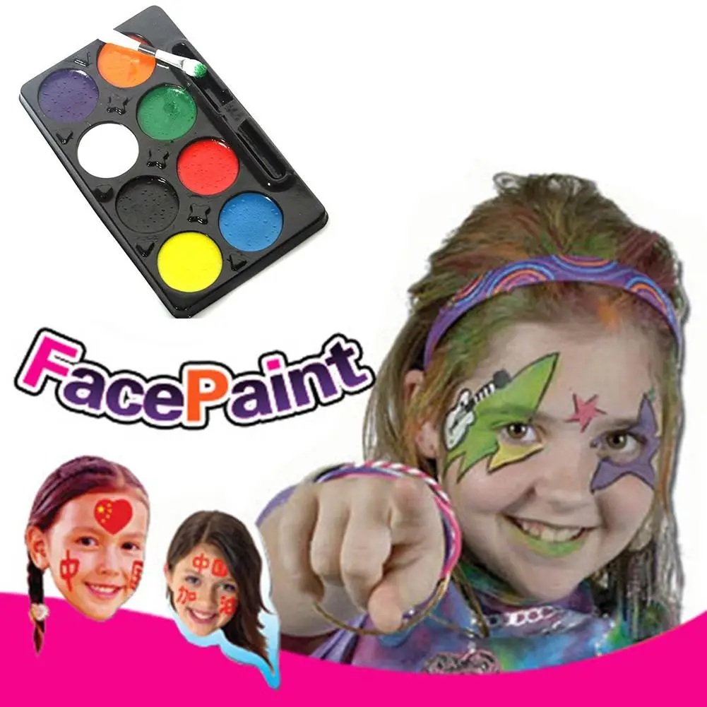 Забавный безвредный DIY клоун для косплея краска ing Make Up Палитра лица и тела 8
