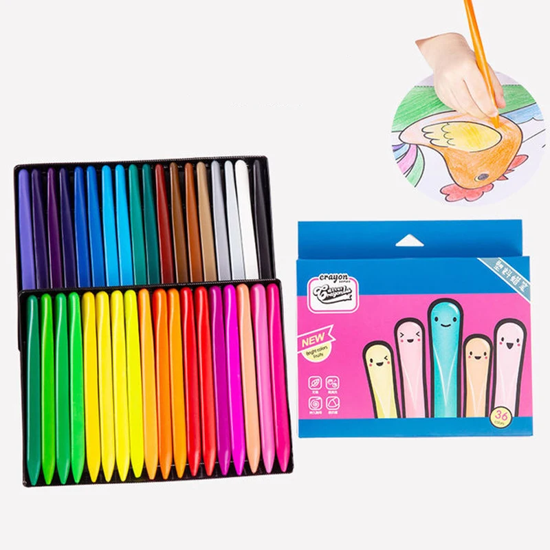 36 цветов яркий цвет креативный треугольный карандаш цветной набор детская