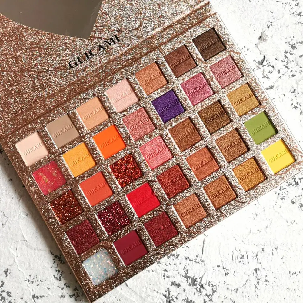 2019 Новый пигментированные 8 видов цветов Палитра теней для век с зеркалом