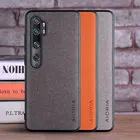 Чехол для xiaomi mi note 10 pro, роскошный чехол из текстильной кожи, мягкий жесткий чехол из ТПУ для телефона xiaomi mi note 10 pro, чехол funda