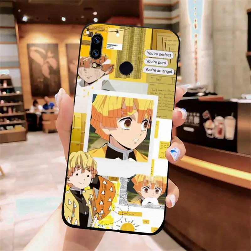 

Agatsuma Zenitsu Demon Slayer anime Phone Case For Xiaomi Redmi note 7 8 9 t k30 max3 9 s 10 pro lite