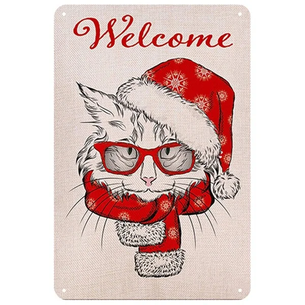 

Easy To Hang Art Cool Cat Plaque Metal Vintage Tin Sign Pin Up Shabby Decor Metal Signs