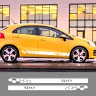 2 шт. наклейки на боковые двери автомобиля для KIA RIO 2 3 4 5 LX S Sport GT линия Стайлинг украшение Тюнинг авто аксессуары виниловая пленка наклейки