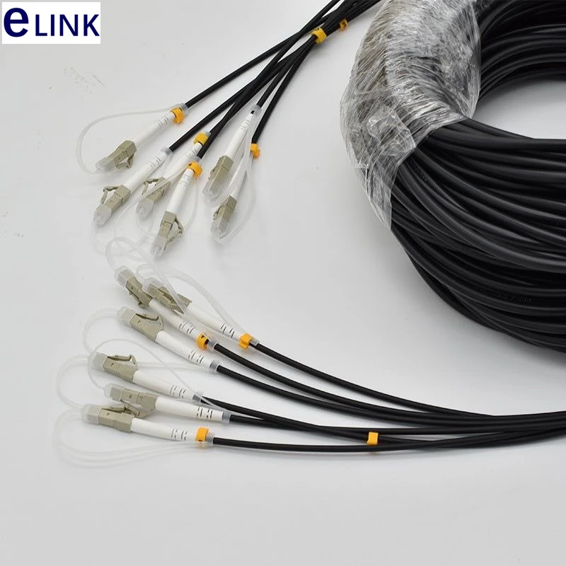 10mtr TPU 6C MM Fiber optic Patch cord 5.0mm waterproof Multimode LC SC FC 6 core patch lead FTTA armored jumper Outdoor SM