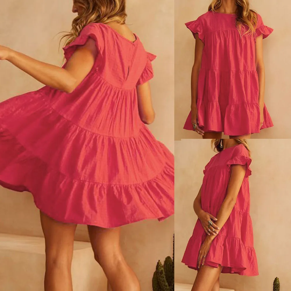 Женское летнее платье с принтом футболка открытыми плечами и рукавами