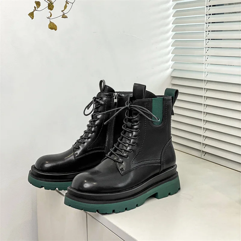 

Martin Boots Women's Autumn and Winter 2021 Korean Version of The British Style Thick-soled Short Boots Casual Motorcycle Boots