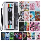 Чехол для Samsung Galaxy A12 A32 A52 A72 A02S A42 12 32 52 42 5G кожаный чехол-книжка с подставкой для телефона чехол милое платье с бабочками и цветами Капа