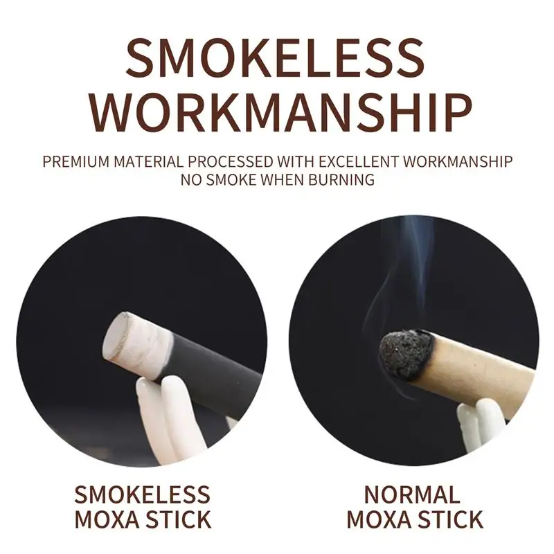 

10pcs Practical 1.2x12cm Moxa Sticks Moxibustion Sticks for Home Healing Therapy