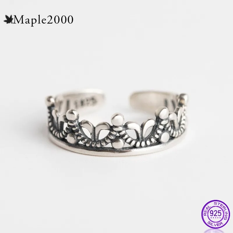Женское Винтажное кольцо из серебра 925 пробы регулируемое|Кольца| |
