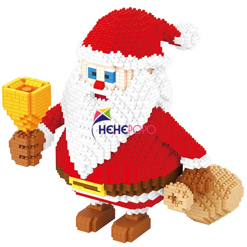 

Natal Blocks Merry Christams Block Toys Micro Building Blocks Santa Claus Model Sleigh Christmas Gifts 7026