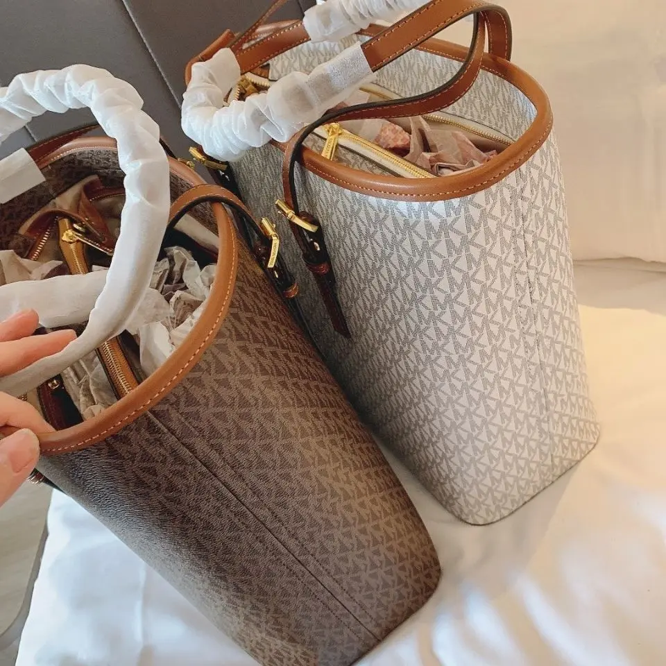

European and American women's tote bag MiK cowhide shopper large capacity leather shoulder bag luxury designer handbags