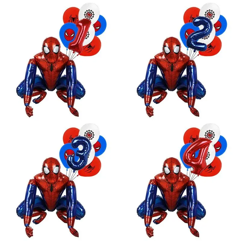 

8pcs Marvel Spiderman Party Balloon 32inch Number Aluminum Foil Balloon Kids Birthday Party Decoration Baby Shower Air Globos