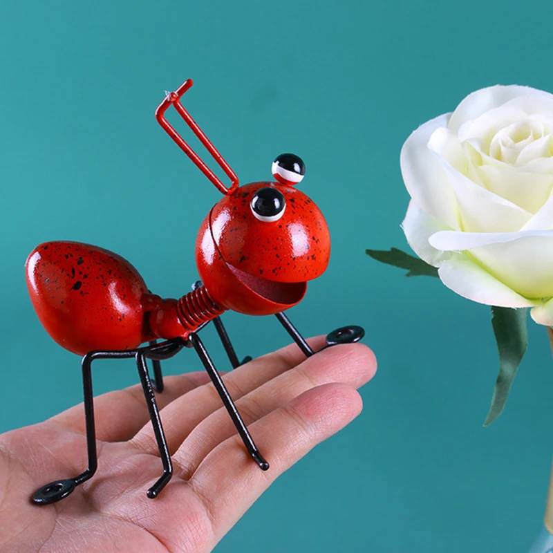 4PCS Colorful Cute Garden Art Metal Sculpture Ant Ornament Insect For Hanging Wall Lawn Decor Indoor Outdoor | Дом и сад