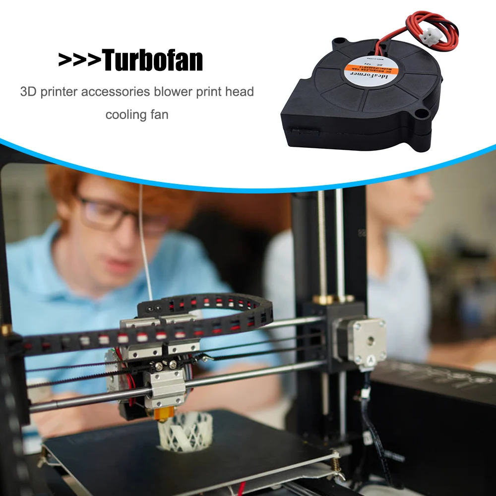 

5015 Cooling Turbo Fan Brushless 3D Printer Parts 2Pin 12V&24V For Extruder DC Cooler Blower Part Black Plastic Fans