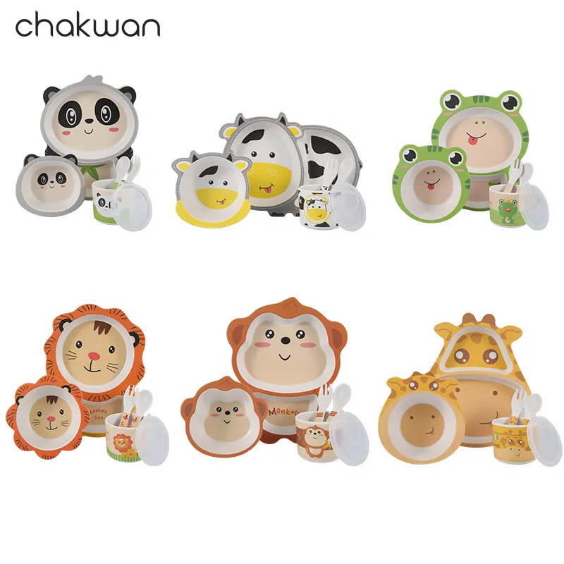 5 шт./компл. ложка вилка подарочный набор натуральная бамбуковая посуда