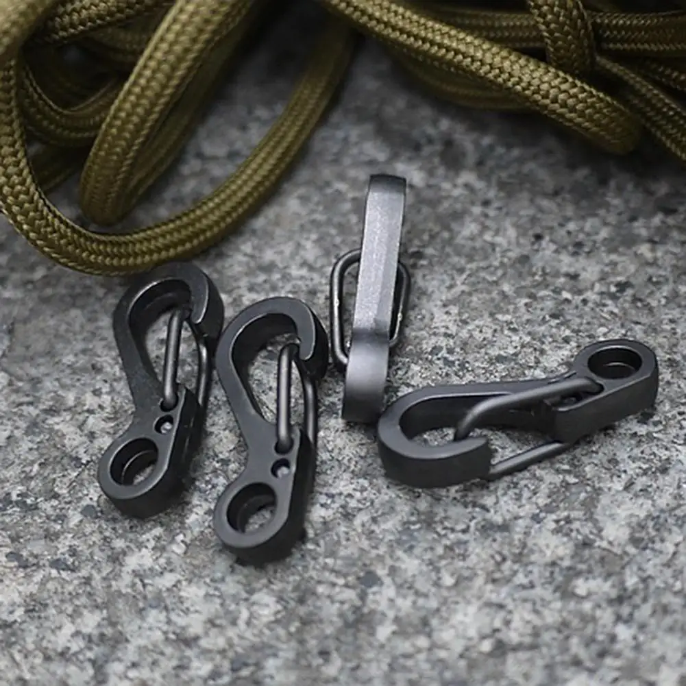 10Pcs Mini Carabiner Clips Tiny Alloy Spring Snap Hook Keychain Clasps EDC Small Hanging Buckle for Backpack Camping Bottle | Спорт и