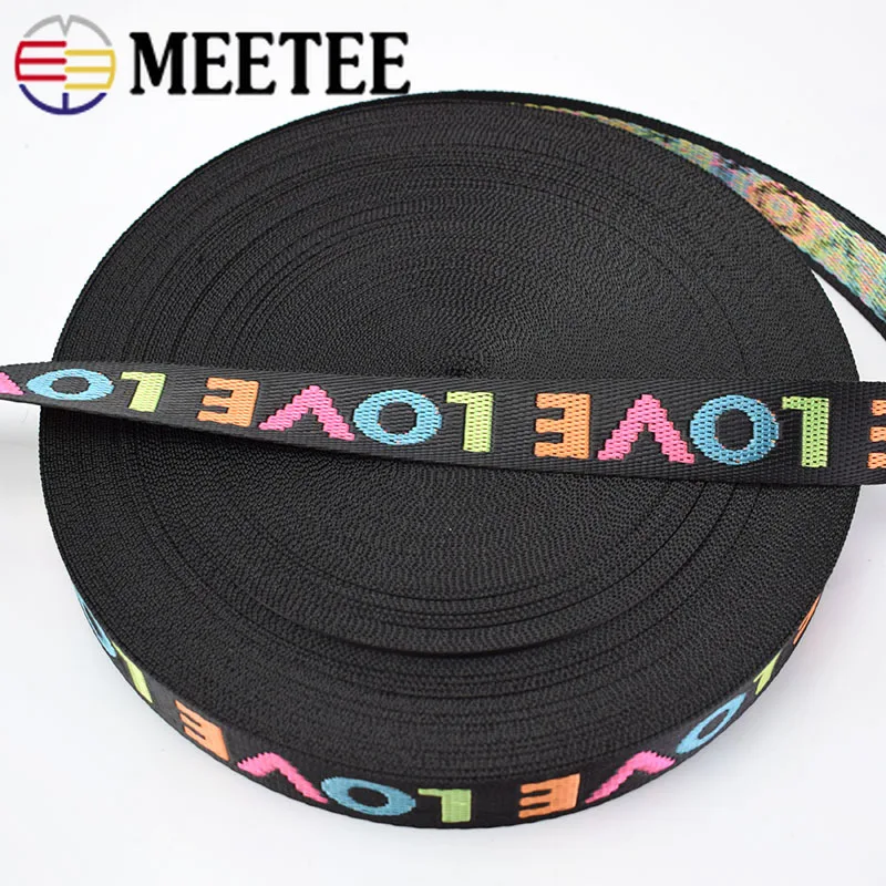 Meetee 8 ярдов 25/38 мм ширина нейлоновая жаккардовая тесьма лента ремень для любви