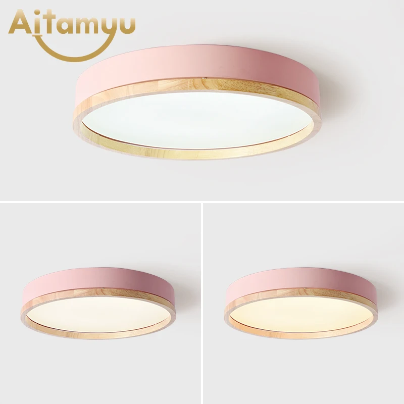 Светодиодный потолочный светильник в скандинавском стиле круглая потолочная