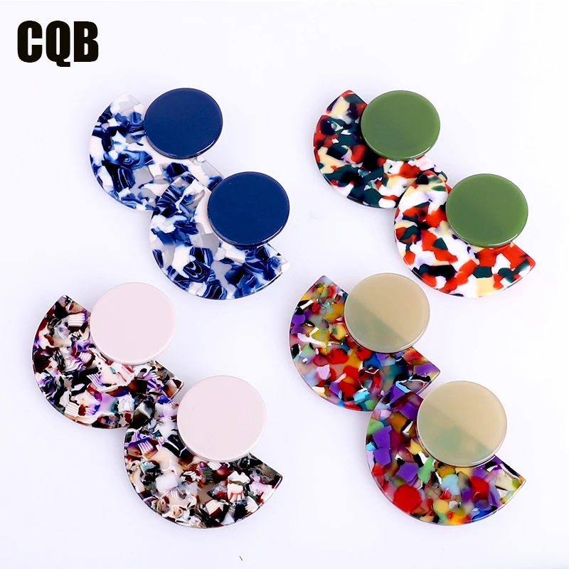 Модные ювелирные изделия серьги из смолы для женщин 2019 акриловые cc большие