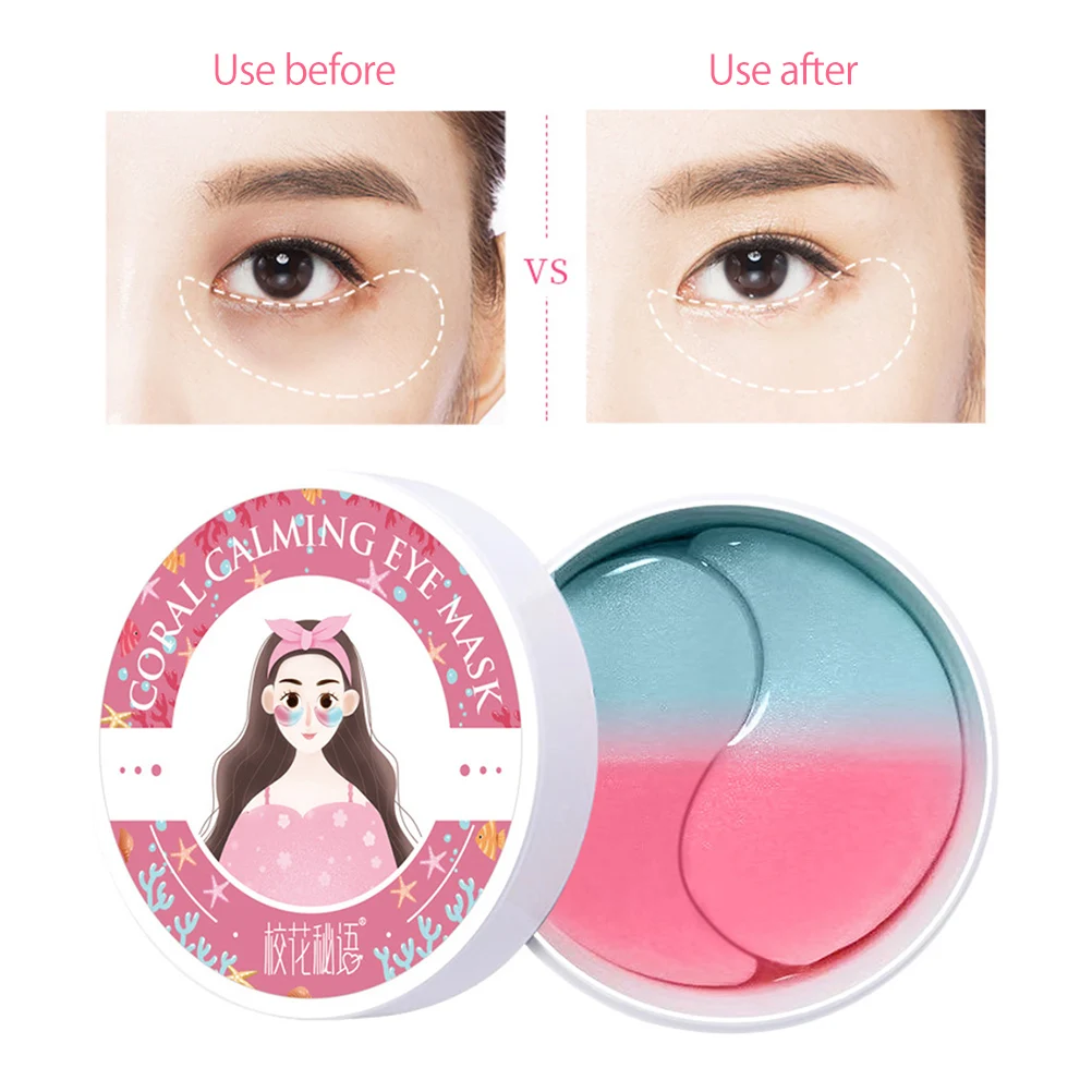 60 штук подушечки для глаз коллагеновая маска леди натуральные Увлажняющие