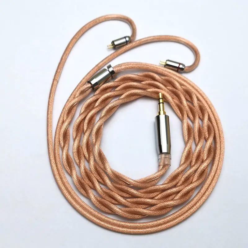 2 Cores Copper And Silver Mixed Earphone LITZ Design Upgrade Cable HIFI Balanced Line With MMCX/0.78 2PINfor LZ A7 KXXS ZAX MK3