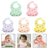 baby food grade silicone bpa free waterproof bibs newborn toddler feeding tableware infants adjustable drooling burp aprons