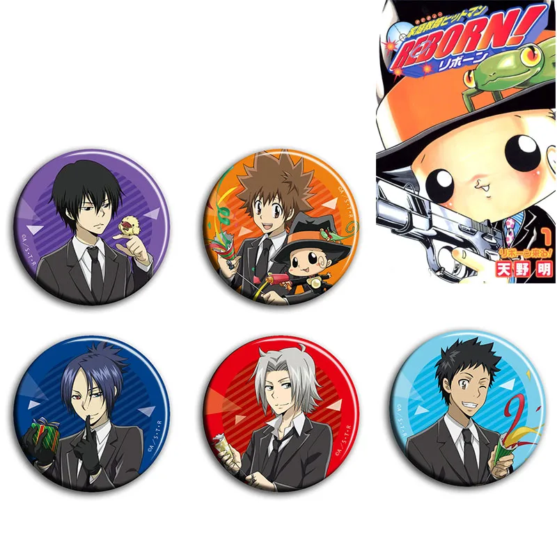 

Аниме хитман Реборн! Sawada Tsunayoshi реборн гокудера хайато Хибари Kyouya бриллиантовая брошь булавка игрушка