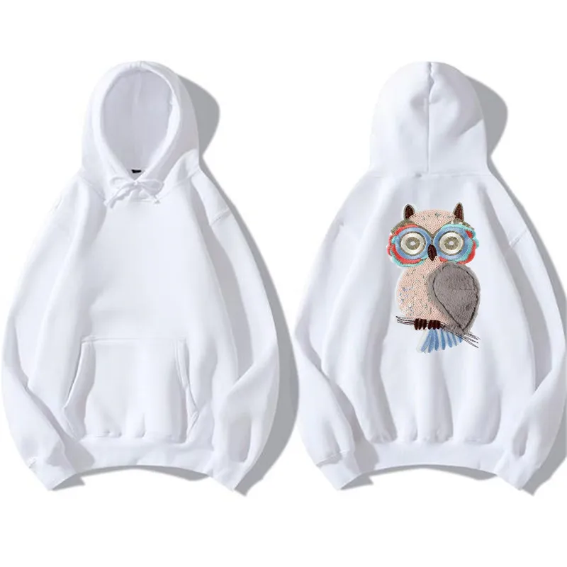 Плюшевые нашивки совы для одежды наклейки женщин 26 см футболка с блестками и