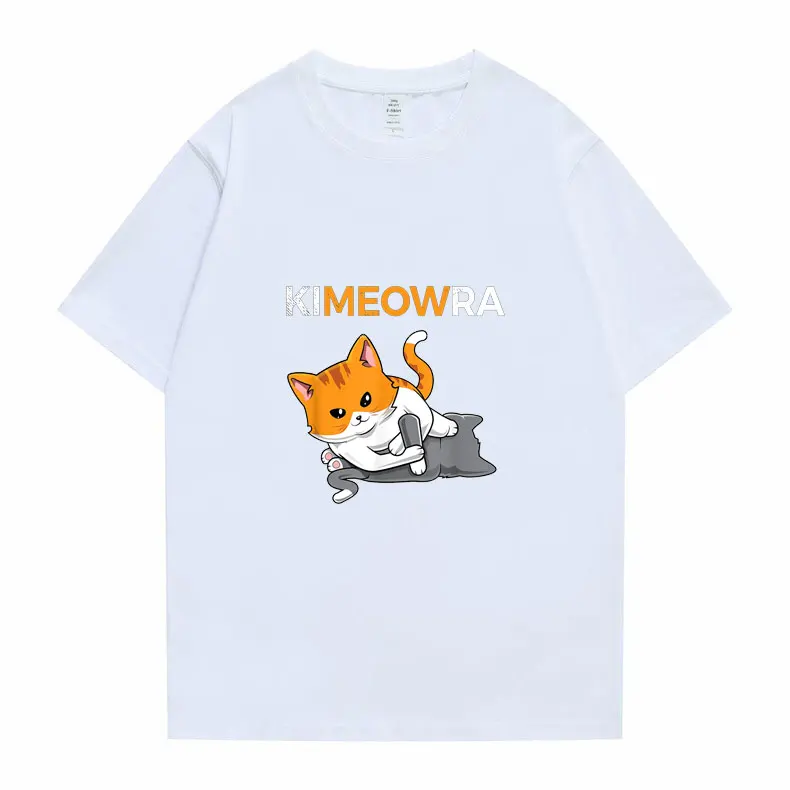 

Jiu Jitsu Kimura Cute Kawaii Cat Funny Bjj Tshirt Hip Hop Top T-Shirt Men Women Classic All-Match Pure Cotton Tee Short Sleeve