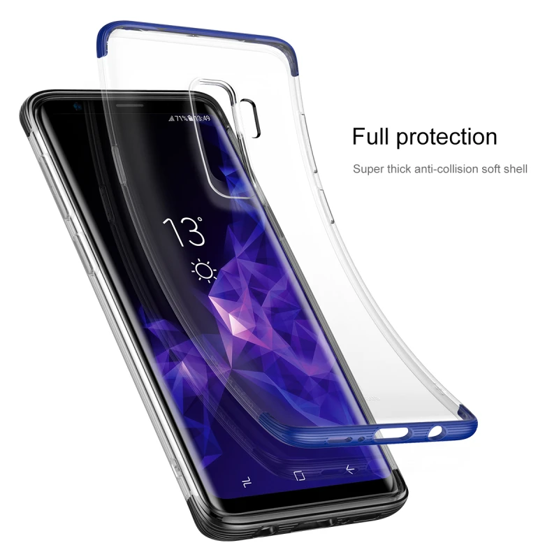 Чехол Baseus для samsung Galaxy S9 Plus, ультра тонкий прозрачный мягкий силиконовый чехол из ТПУ для samsung S9 S9Plus, чехлы