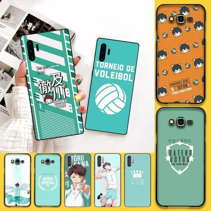 Аниме Haikyuu Oikawa Новое поступление черный чехол для сотового телефона Samsung Note 7 8 9 10