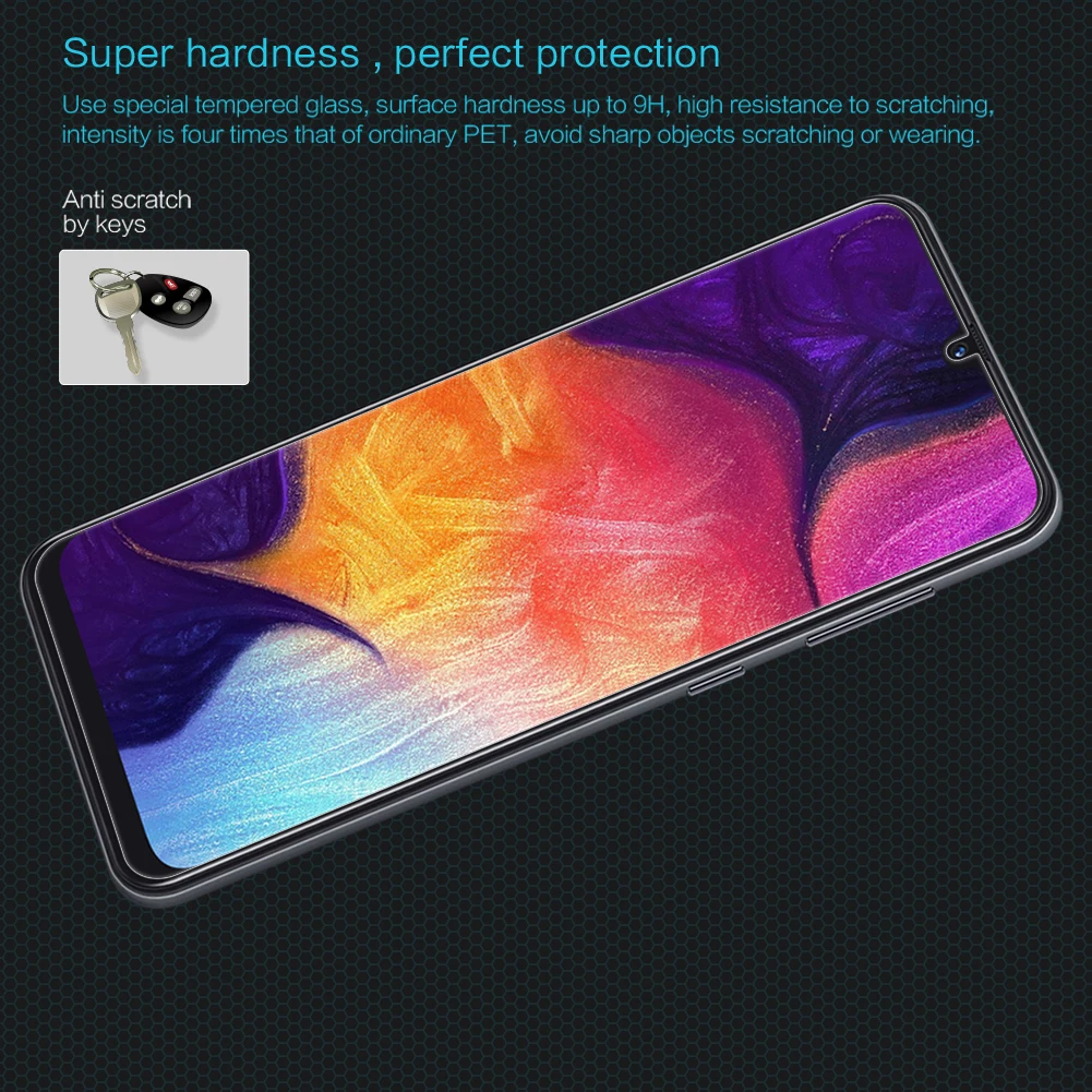 Nillkin для samsung A50/A30/A20/A10/A90/A80/A60/A70 защитное стекло 9H твердое Защитное стекло для samsung S10E M10 M20 M30