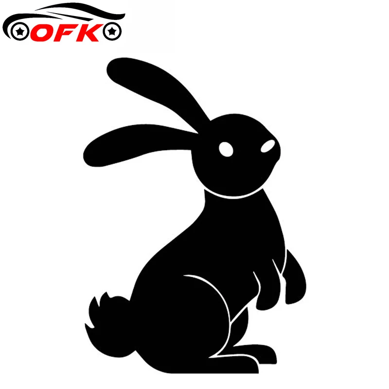 

Rabbit Cute Decals High Quality Car Window Decoration Personalized Pvc Waterproof Black/white, 15cm*11cm