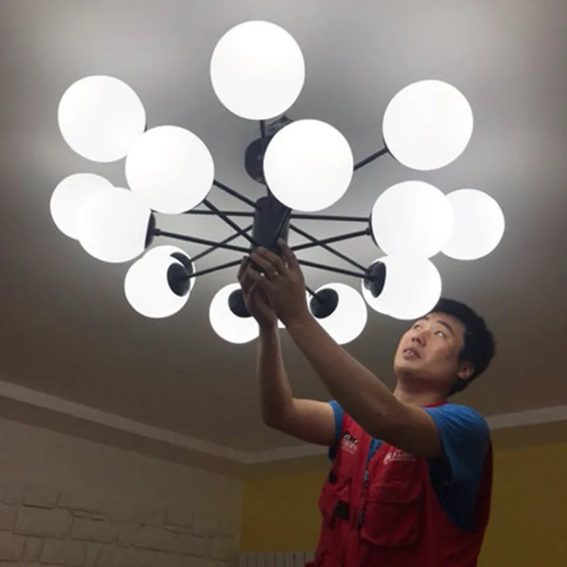 Винтажный светодиодный потолочный светильник лампа в скандинавском стиле для