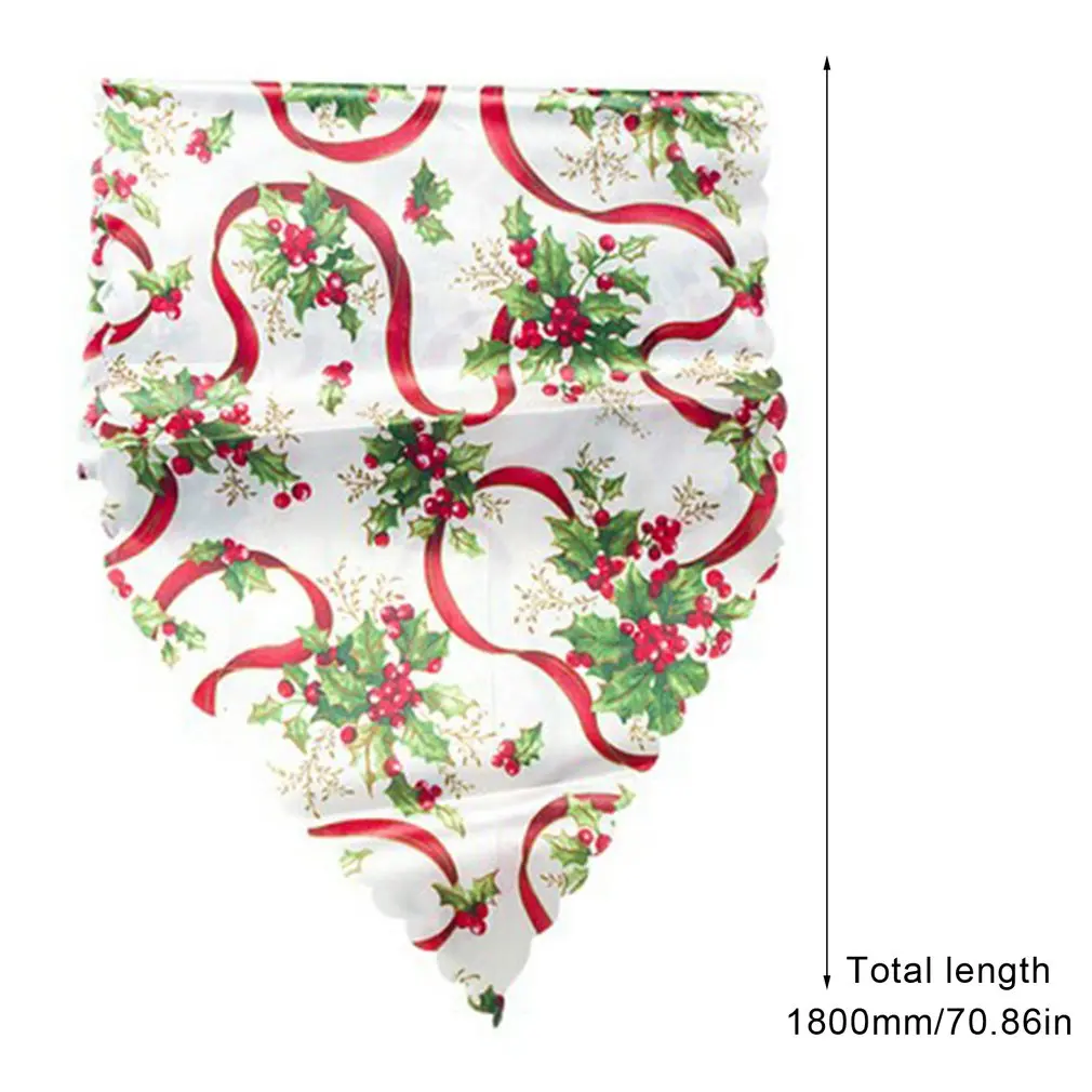 

1PCS Christmas Table Runner Christmas Decoration European Embroidered Tapestry Tablecloth For Table Decoration Wedding 2020
