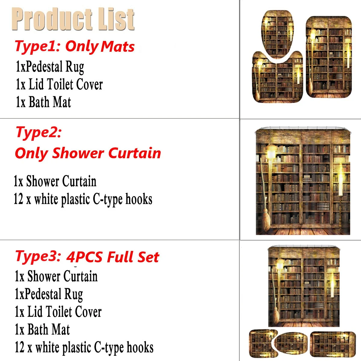 Винтажная Штора для библиотеки книг фотографий душа волшебная книжная полка с