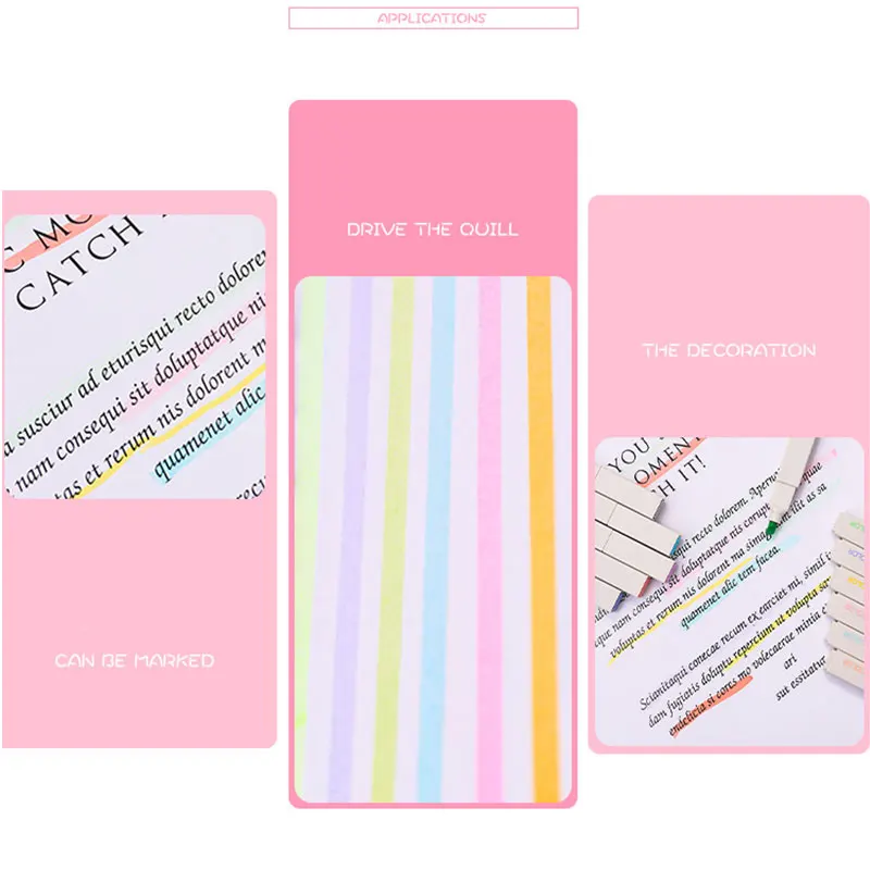 

6 Pcs Ultra-Soft Art Marker Highlighter Pen Set Thick Tip for Student Home Office Fluorescent Pen Highlighters Writing Pens