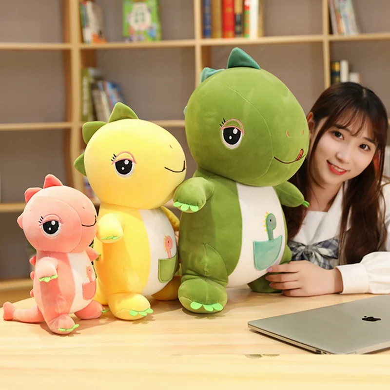 New Cute Creative Simulation Dinosaur Plush Toy Soft Cartoon Dragon Stuffed Animal Pillow Doll Baby Appease Children Gift | Игрушки и