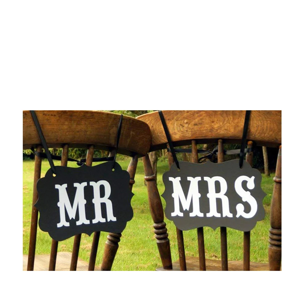 MR MRS винтажный свадебный стул Бантинг Баннер фото стенд реквизит знаки Гирлянда