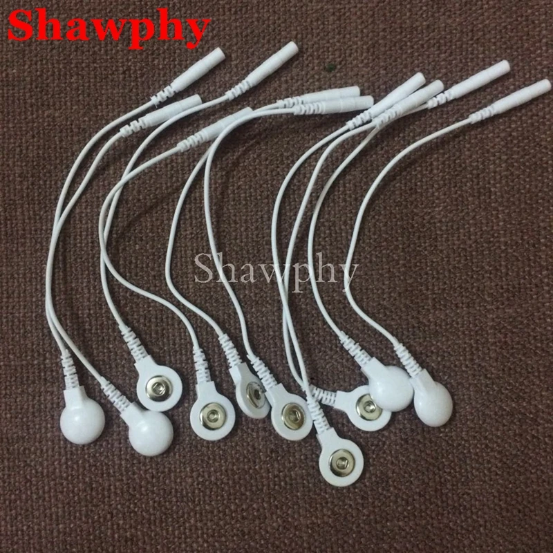 10 Pairs Electrode Lead Wire Connecting Cables Plug 2.0mm Snap 3.5mm Use For Connect Tens/EMS Massage Machine Device | Красота и