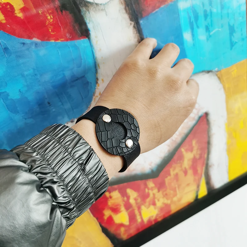 Новые модные кожаные браслеты с трещинами для женщин дизайнерские в стиле панк